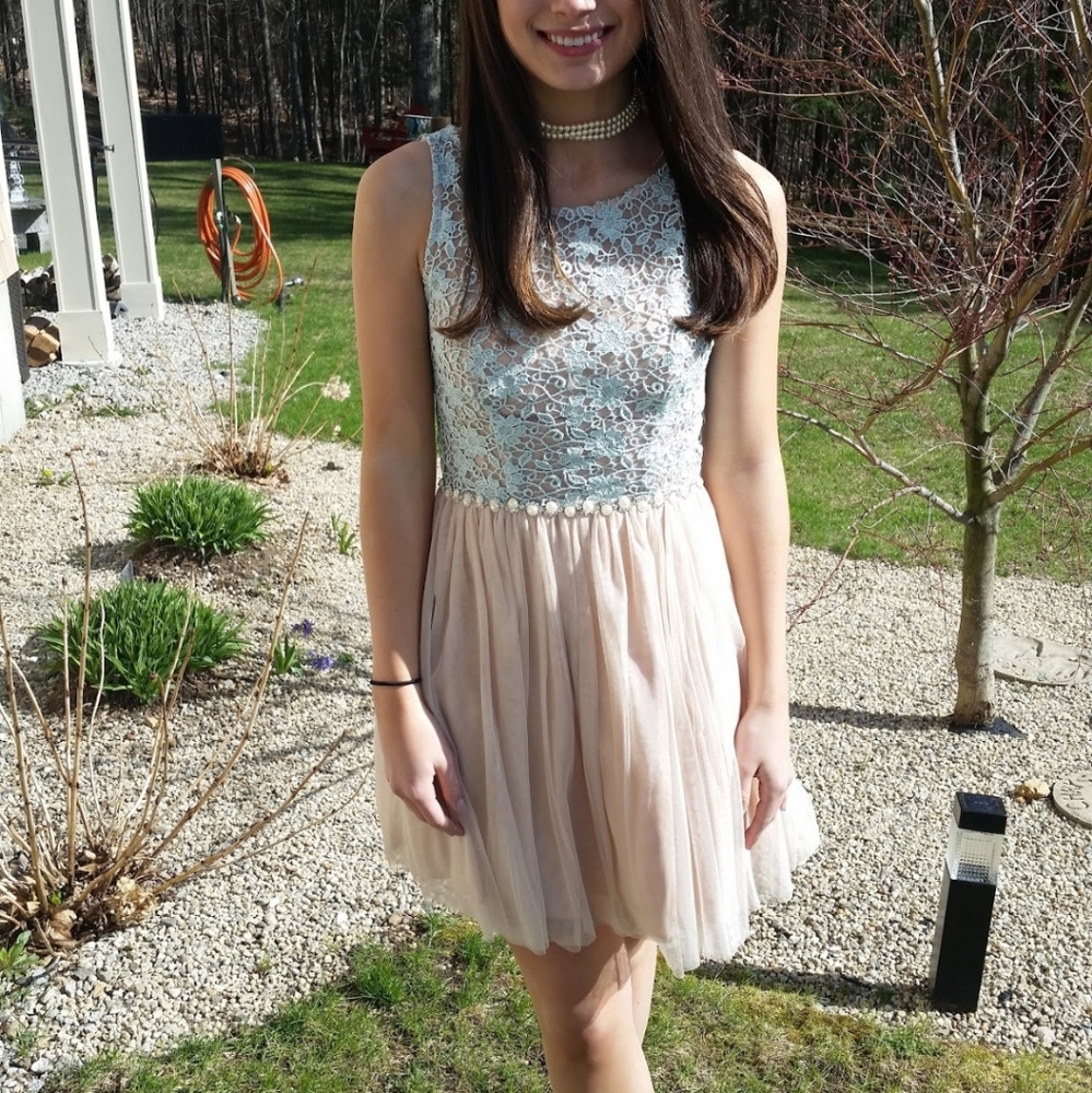 Jr: Beautiful metallic lace & Soft Tulle Dress, Wedding-guest dress